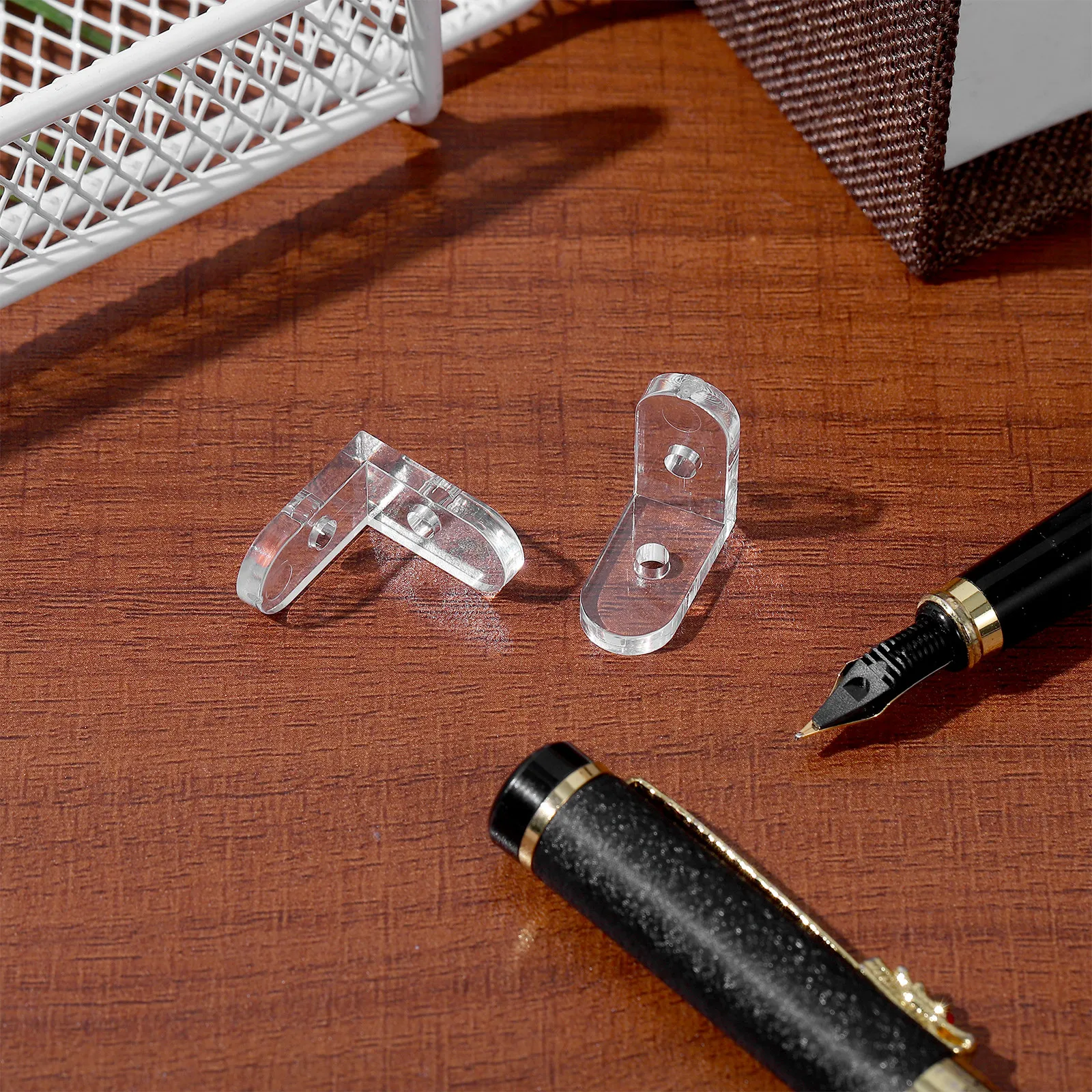15Pcs Acrylic Corner Fasteners Clear L-Shaped Brackets for Acrylic Boxes Heavy Duty Transparent Connectors Retail Home Office