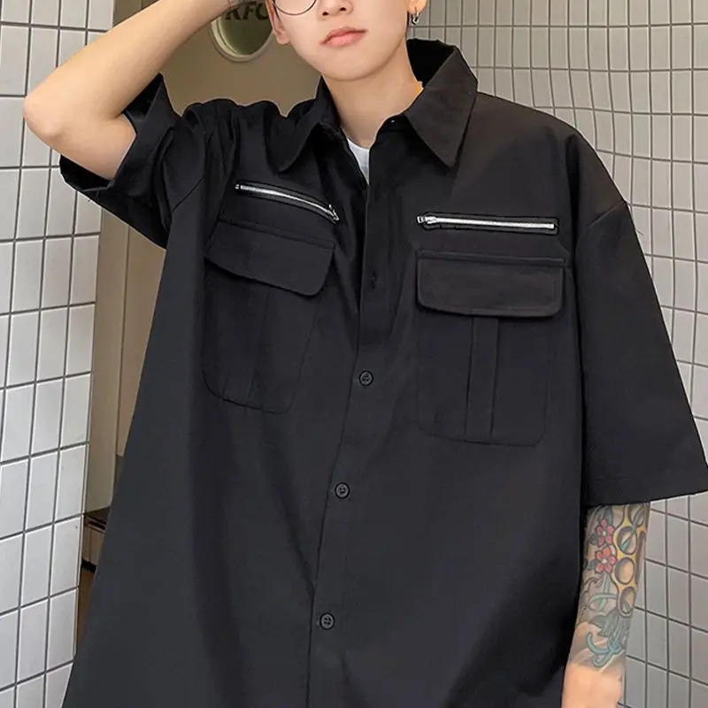 

Extra Large 300 Pou Hong Kong Sle Workwear ort Sve Men's irt Summer Trendy Casual Versatile f Sve irt