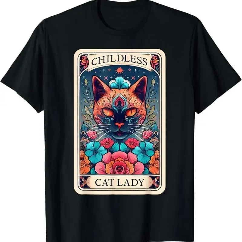 Childless Cat Lady Tarot Card T Shirt