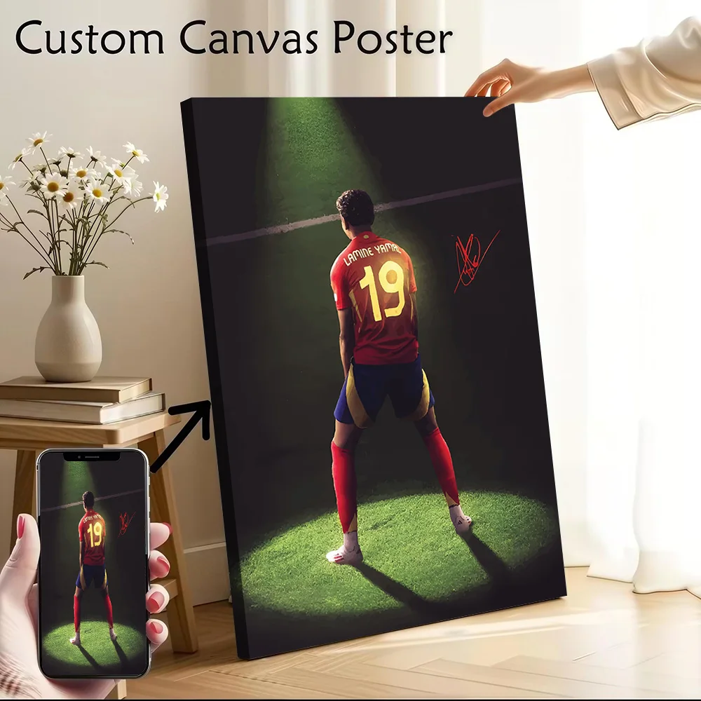 Lamine Yamal Poster Customizable Printed Canvas Painting for Pictures Wall Art Decorative Paintings Living Room Decoration Home
