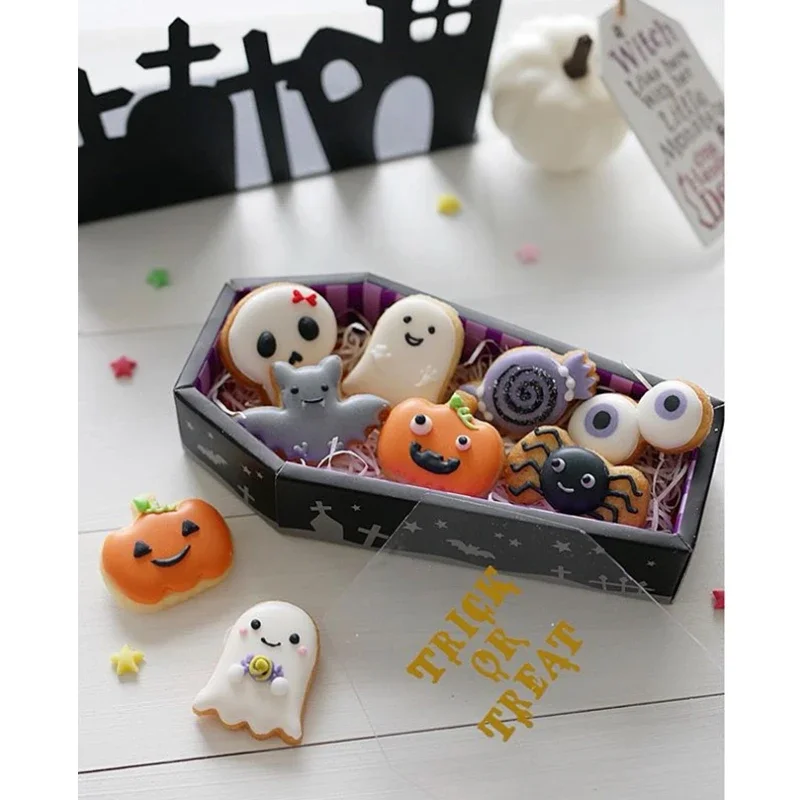 Happy Halloween Mini Ring Biscuit Cookie Mold Cartoon Fondant Ghost Pumpkin Cake Cutter Cake Decoration Tool DIY Baking Tools