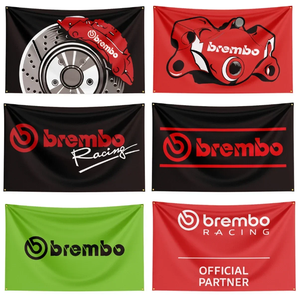 90X150CM 3X5FT Brembos Flag Polyester Printed Auto Parts Banner For Decor