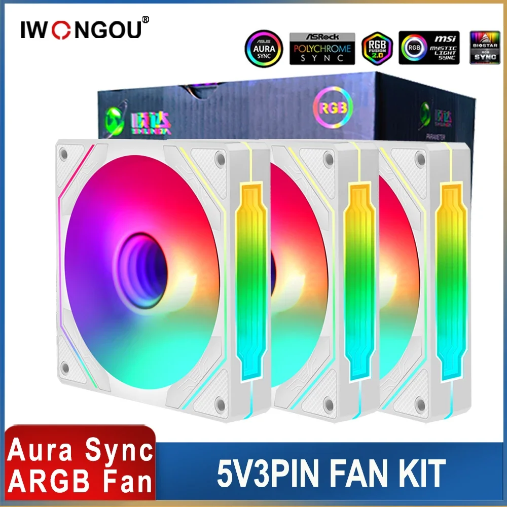 

Вентилятор Rgb, 4 контакта, 12 В, для ПК, с контроллером Argb