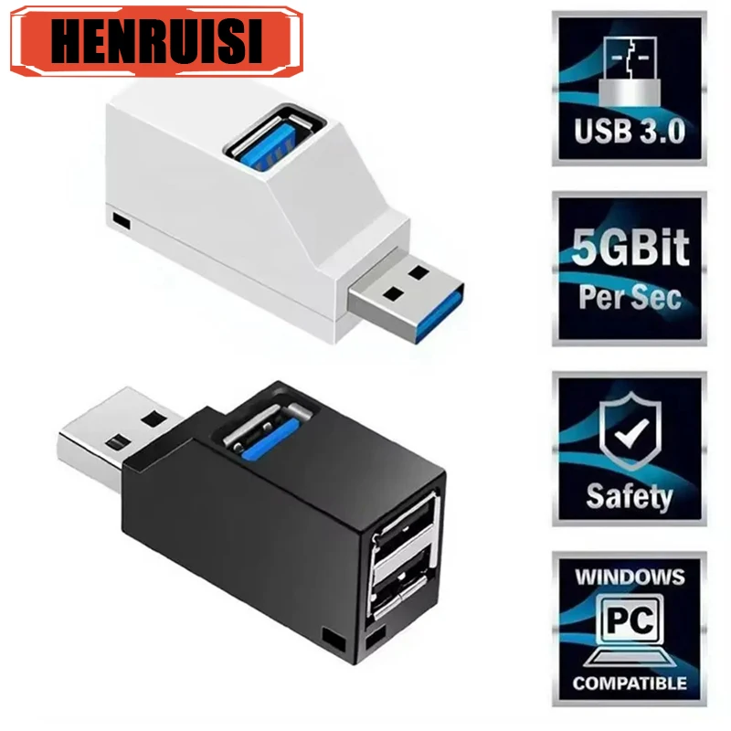 USB 3.0 HUB 3 Ports USB Expander Quick Charge USB Splitter Portable Multi Ports Power Adapter For Laptop PC Computer Accessories