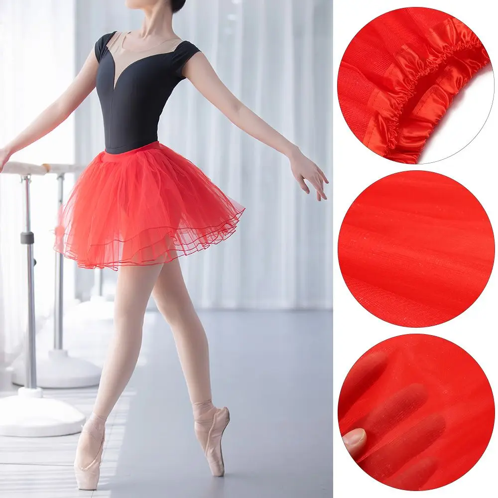 Adult Elastic Party Pleated Dance Lolita Petticoat Tutus Skirt Ballet Skirts Puffy Skirts