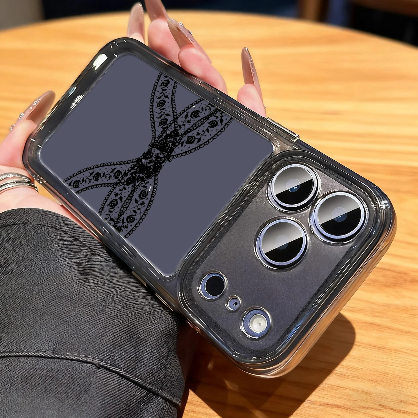 Luxuriöse Spitzen-Mesh-Handyhülle für Xiaomi Mi Lite 5G Ne Xiaomi 12T 13t 14t 15t Pro 17 Pro Max Weiche Rückseite Sturzsichere Schutzhülle – Detail 6