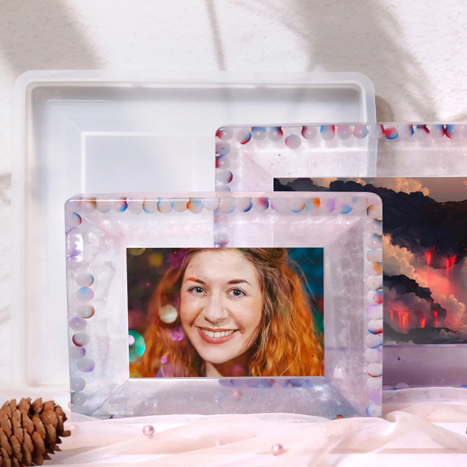 

High Quality Tasteless Silicone Frame Mold DIY Photo Frames Making Supplies Resin Craft Mold Epoxy Casting Molds Creative