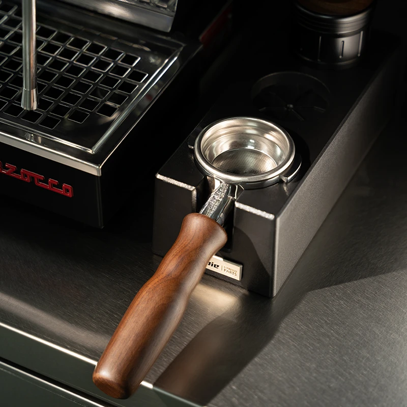 مقبض بدون قاع من الفولاذ المقاوم للصدأ ماكينة صنع القهوة الجوز مقبض استخراج وعاء المسحوق الملحقات الإيطالية