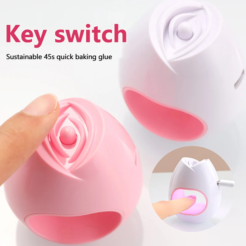 Portable Uv Gel Mini Rose Shaped Design Lamp Nail Fast Drying Lamp LED Light For Gel Polish Manicure Tool