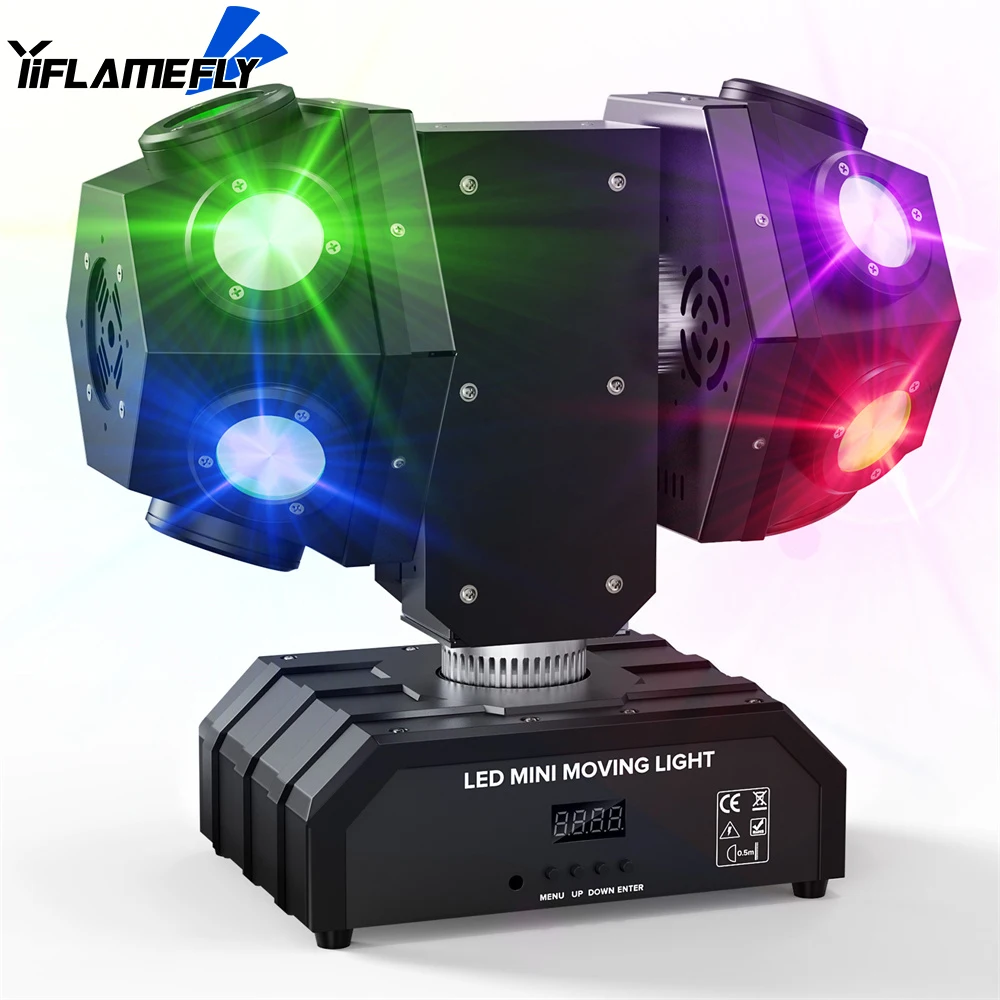 RGBW Mixing Color Lighting Effect Double Arm Moving Head Light Beam Stage Lighting Effect for Bar Wedding Show Stage Lighting