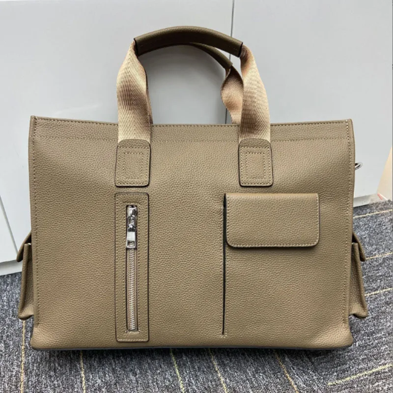 

Men's luxury handbag, high-quality genuine leather, large capacity computer bag, business casual briefcase, fashionable handbag