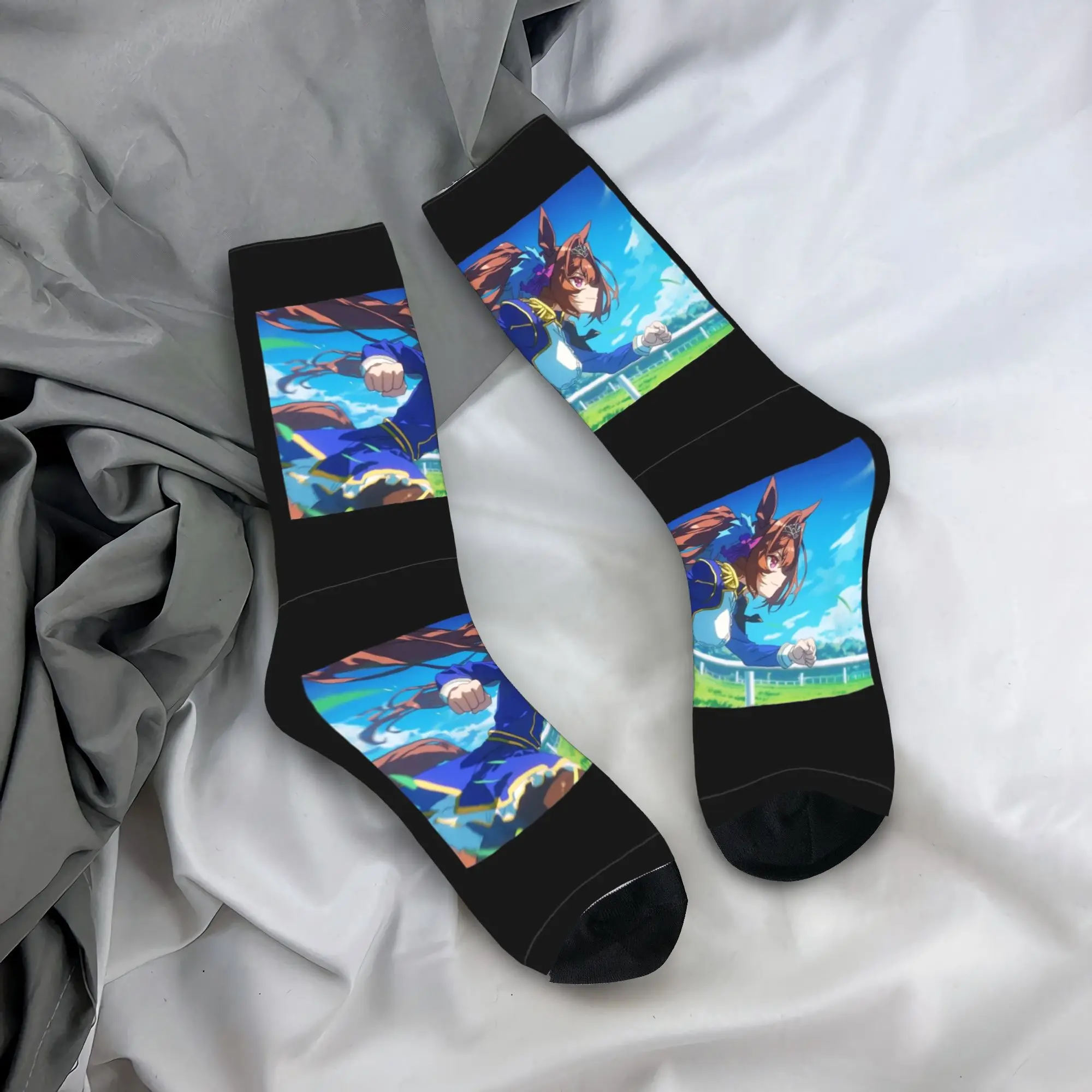 

Uma Musume Socks Design Stockings Non Skid Adults Men Socks Soft Breathable Winter Harajuku Climbing Socks