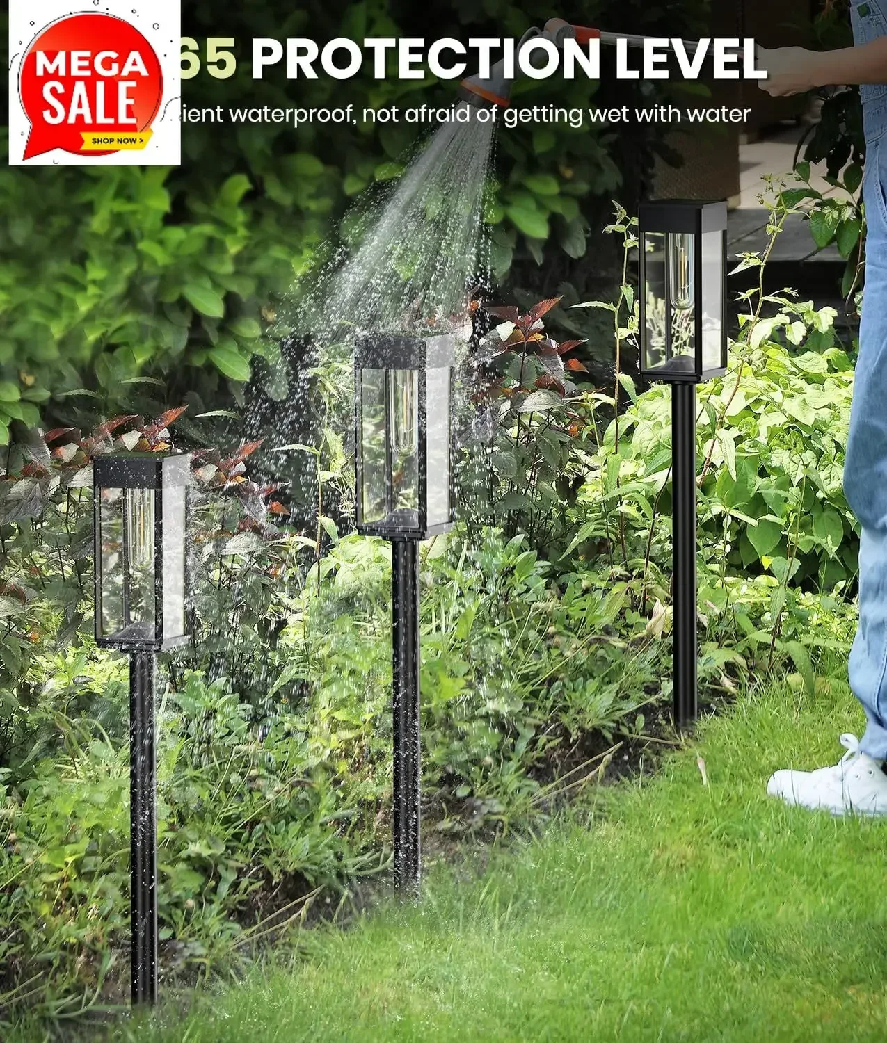 Hot Sales12 Pack Bright Solar Pathway Lights Outdoor,IP65 Waterproof Auto On/Off Solar Garden Light Path Lights Solar Powered Fo