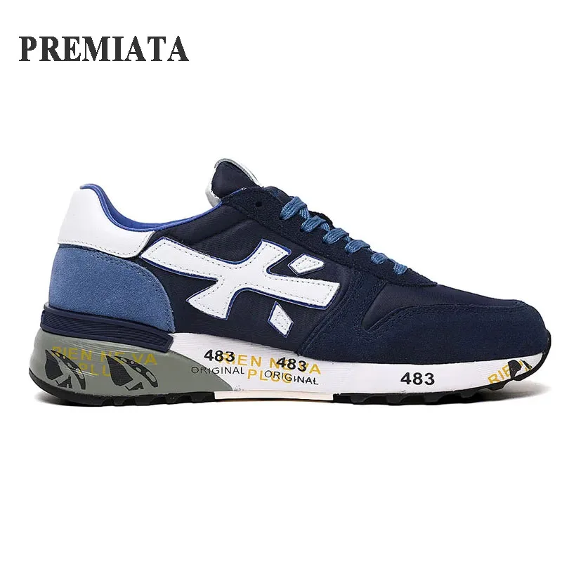 PREMIATA Men's Casual Sneakers Outdoor Sports New Generation Design Breathable Waterproof Multi-color Element Trend Man Shoes