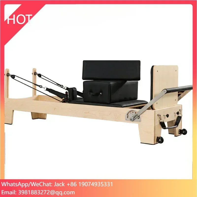 High Quality Solid Maple Wood Foldable Home Gym Studio Yoga Exercise Fitness Pilates Core Training Equipment Reformer machine