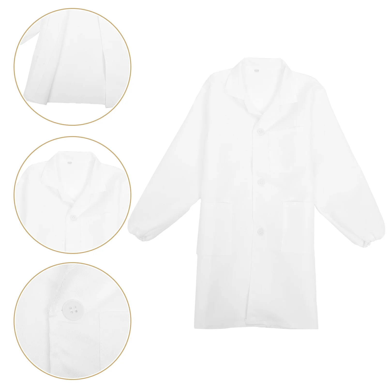 

Unisex Lab Coat Washable Scientist Costume for Cosplay Party Halloween Decorative Reusable Lab Coat Supply