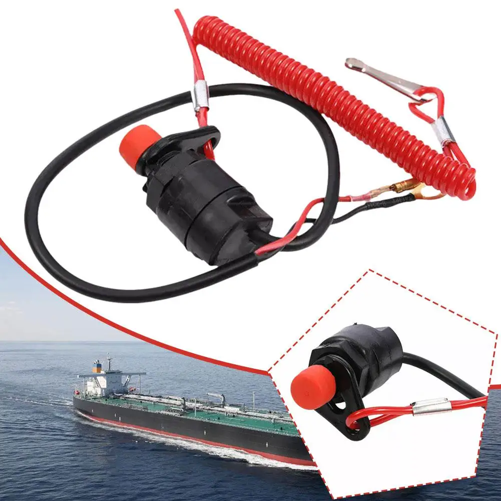 1pcs Universal Boat Outboard Engine Motor Start Kill Switch Keyless Push Button , Applicable to All for Yamaha Ships B7N6