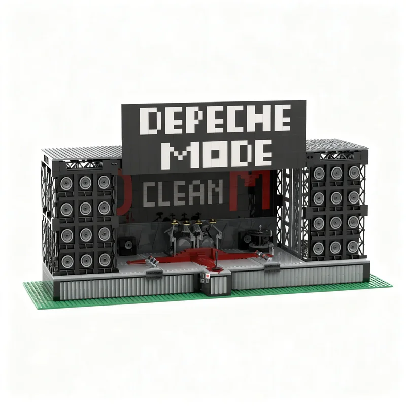 2587pcs MOC Creator Depeche Mode - World Violation Tour Stage Model Building Blocks Assemble Creative Art Craft Birthday DIY