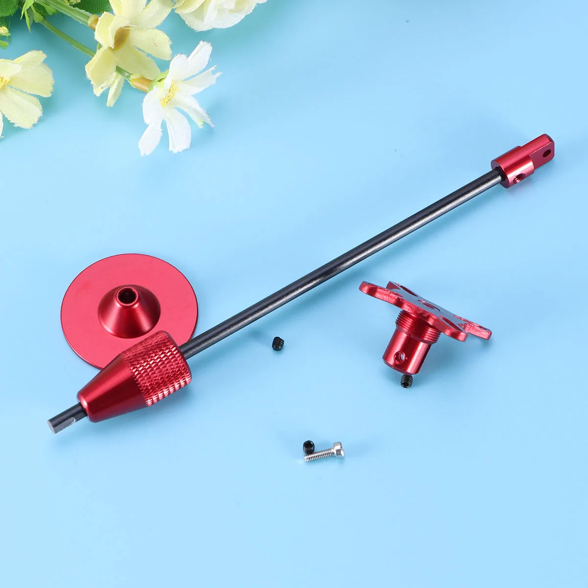

Red Cnc Aluminum GPS Folding Antenna Mount Holder Set 4mm Rod 162cm Height for Most Quadcopter Multicopter Easy to Install and
