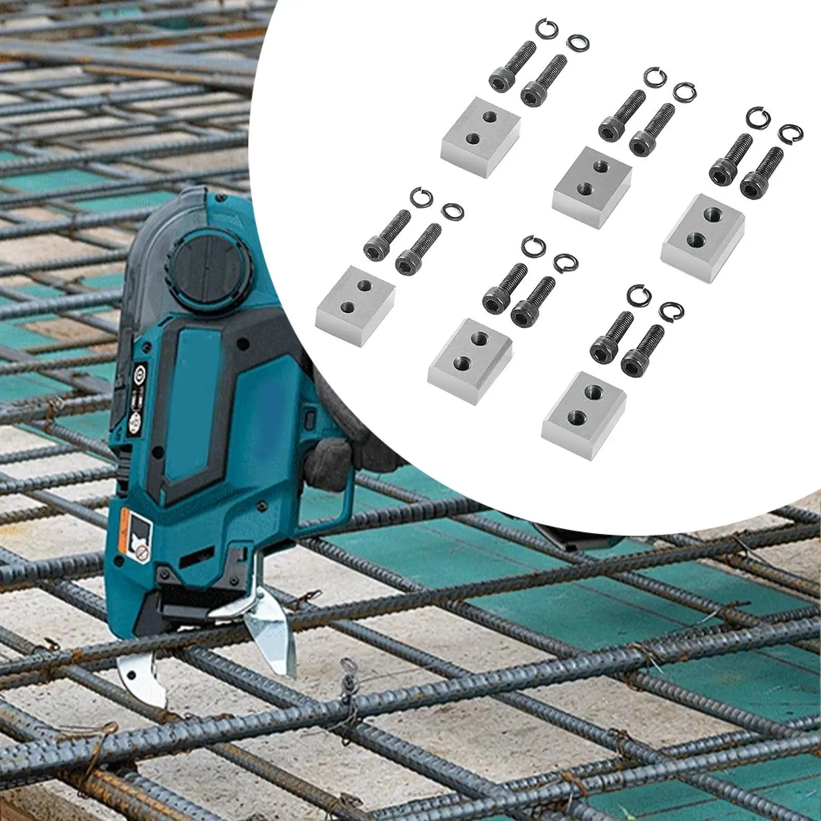 Replacement Blades for Electric Rebar Cutter, Includes 12 Hexagon Screw