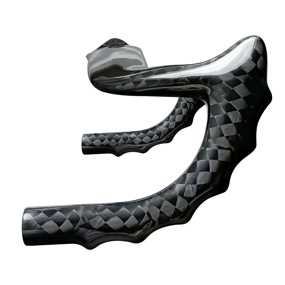 BALUGOE Carbon-Fahrradlenker für Rennrad, aerodynamischer Fahrradlenker, fest montierter Lenker, 12K, glänzend, 31,8 mm, Sport, UCI – Detail 9
