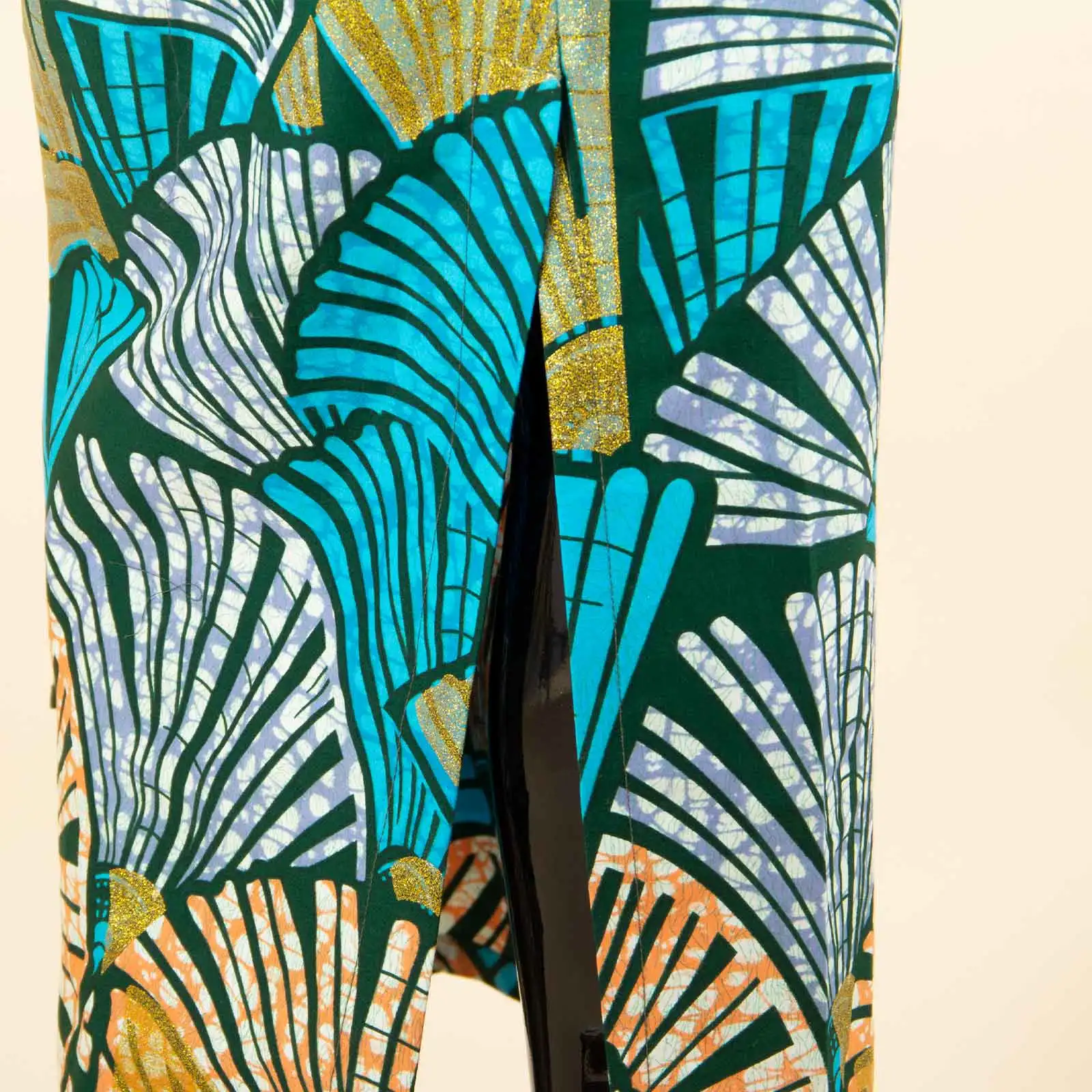 الزي الأفريقي للنساء أنقرة طباعة ساحة طوق كم كامل طول الأرض فستان مع حزام Dashiki فستان الحفلات عادية