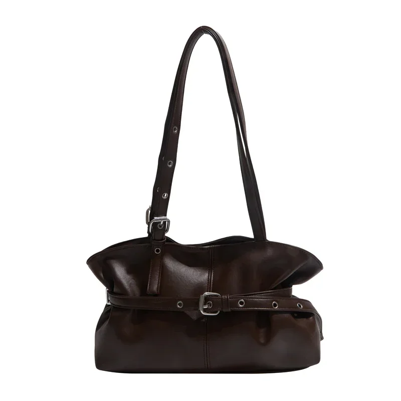 Stylish Vintage Women'S Diaper Bag Elegant Crossbody Large Capacity Leather Luxury Designer Commuter Bag Simple Fashion Trend
