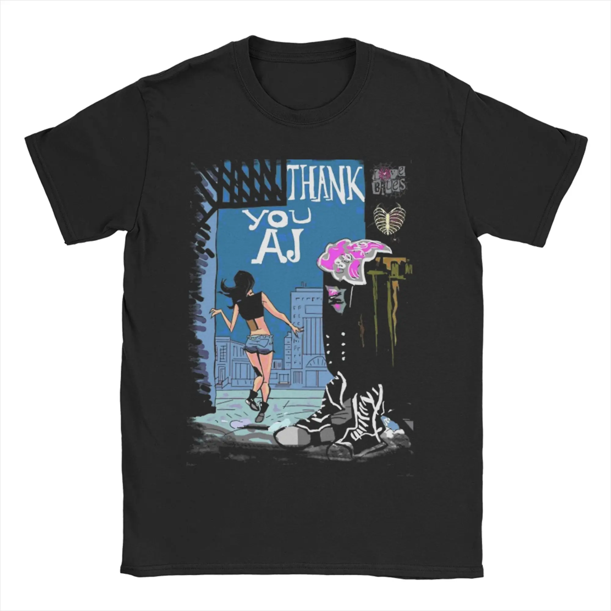 

Новинка, футболка Aj Lee для мужчин и женщин с круглым вырезом, футболки из 100% хлопка, футболки с короткими рукавами, одежда с графическим принтом