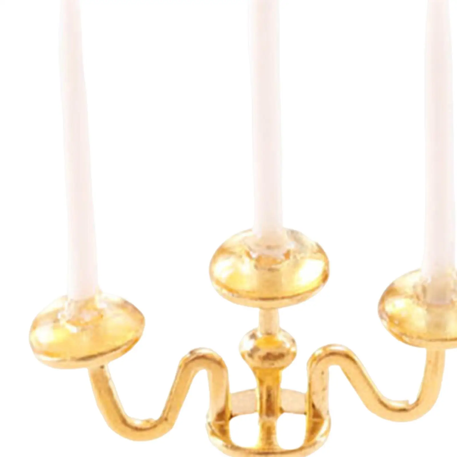 Castiçal para casa de boneca, porta-velas em escala 1:12 para quarto, lareira