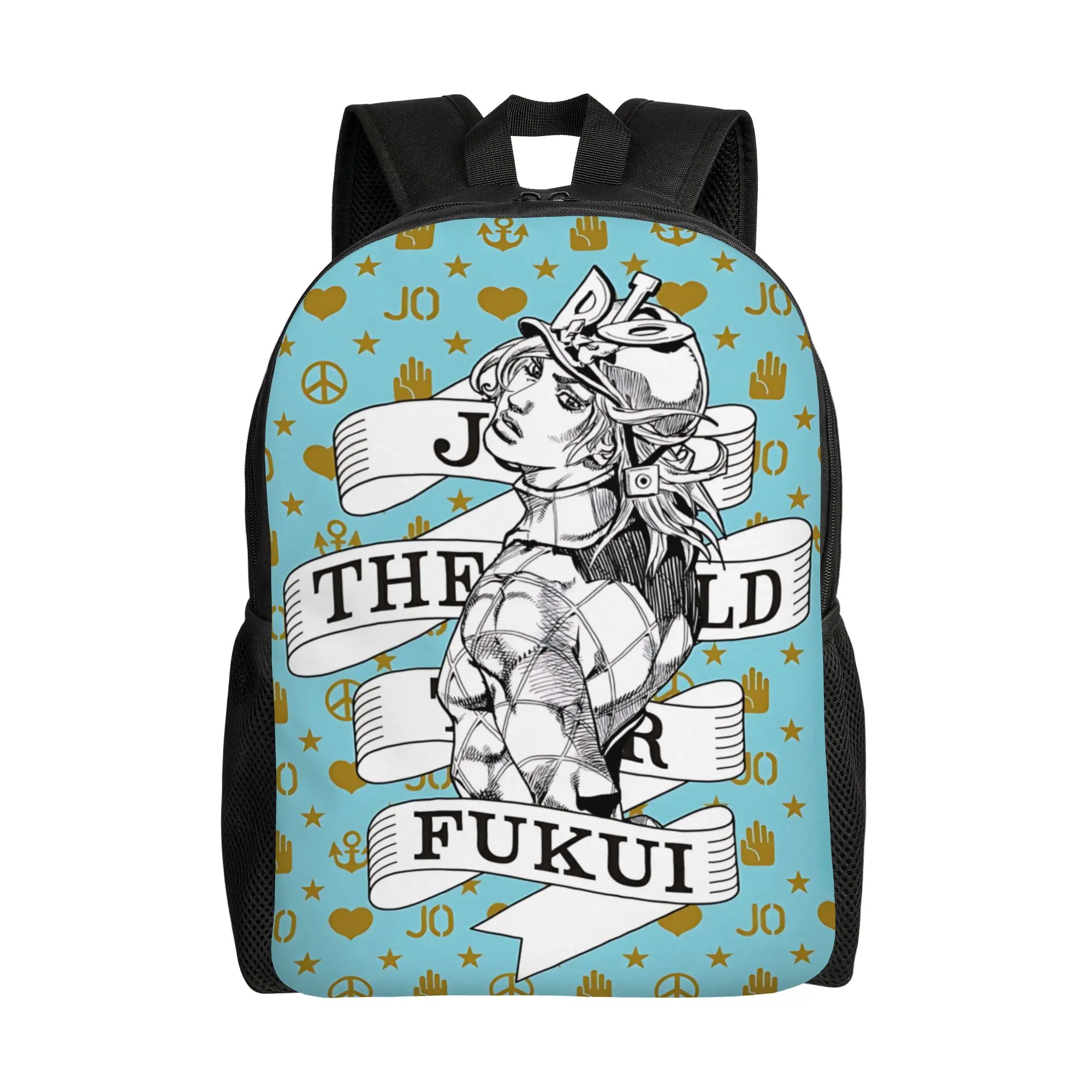 Mochila Bandai Jojo's Bizarre Adventure World, Estilo Ita Bag, Anime JOJO, Mochila Urbana con Cierre de Cremallera