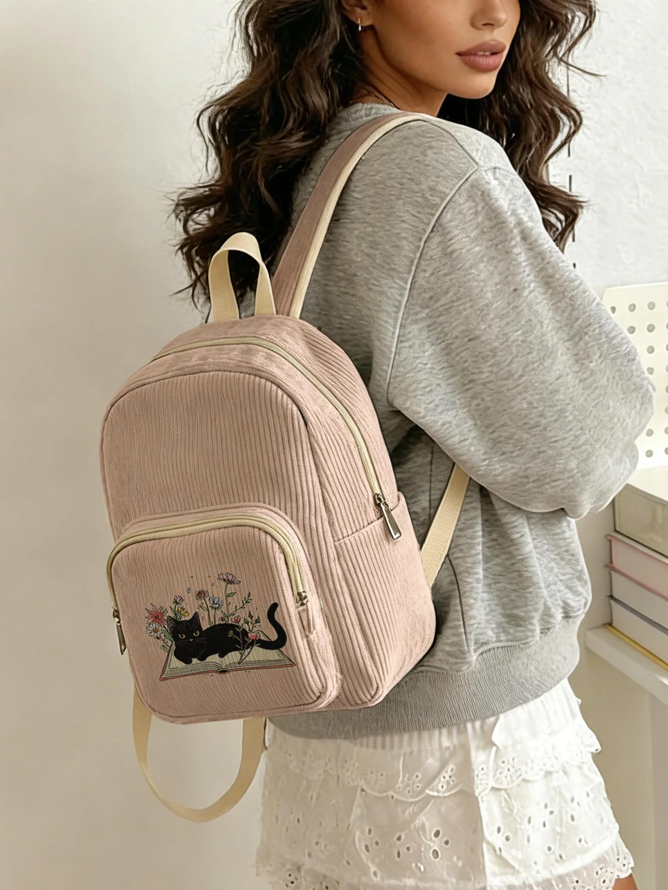 doughnut macaroon mini backpack Grace Series Slim pockets trim the sides Macaroon Mini Backpack  Doughnut