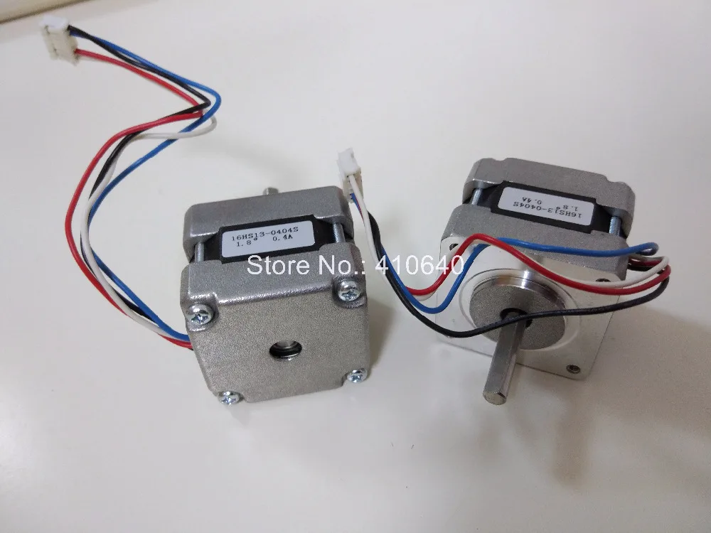 1 개 무료 배송 스테퍼 모터 16HS13-0404S L 34 mm Nema16, 1.8 deg 0.4 A 21 n. cm 및 바이폴라 4 리드 와이어