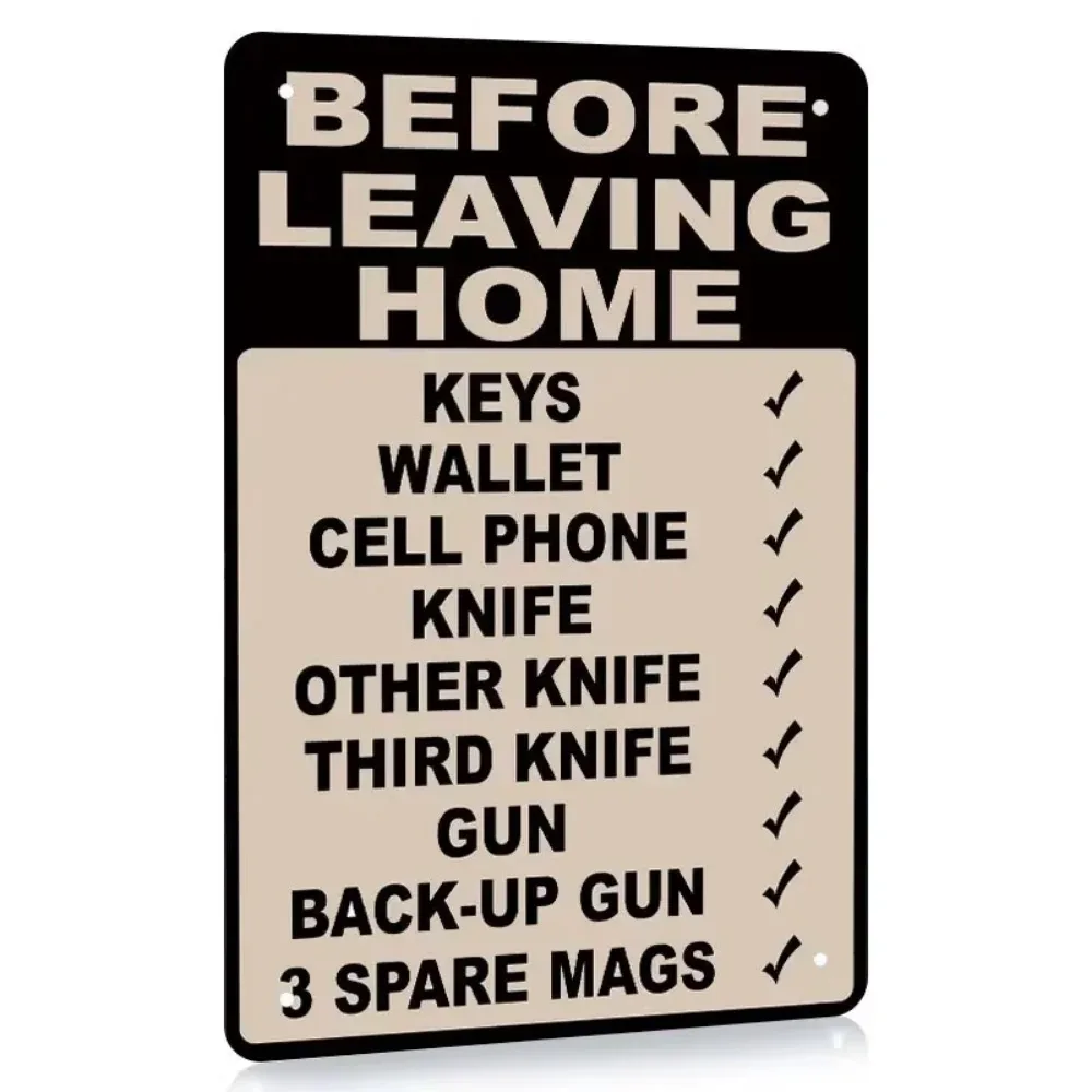 2D Flat Retro Aluminum Wall Sign Plaque, 