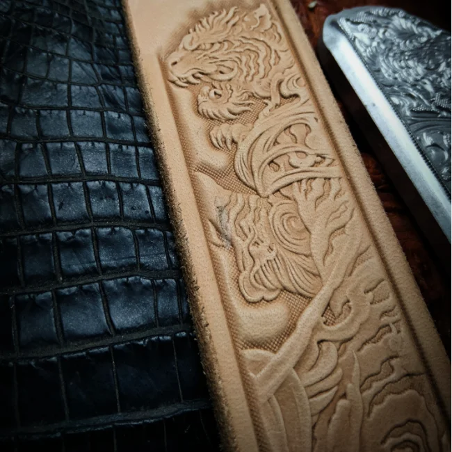 dragon embossing mould for leather,designer curling belt Leather craft template aluminum alloy embossing mold