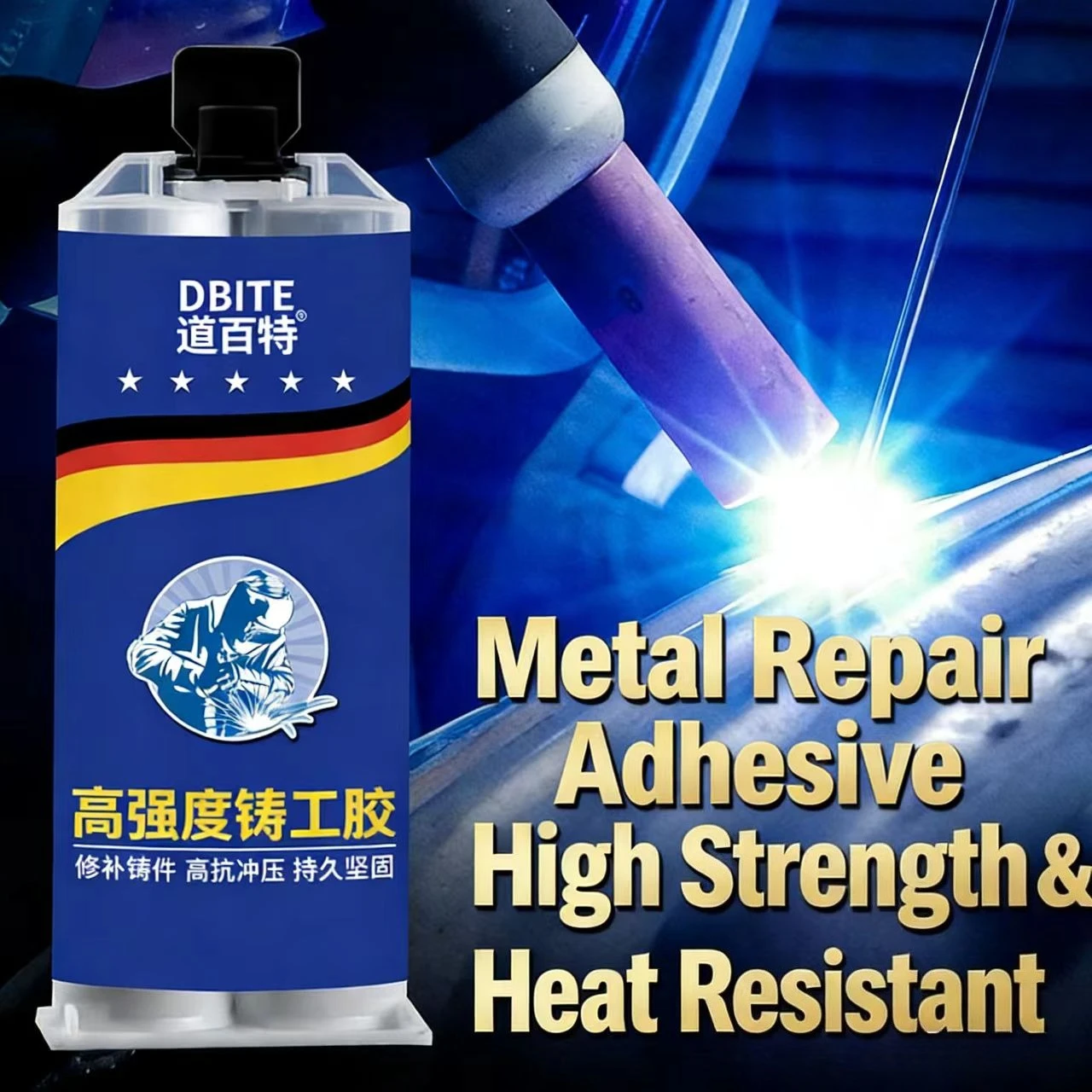 690 High Strength Casting AB Glue | Industrial Welding Repair Adhesive | Shock Resistant | Gray/White Available
