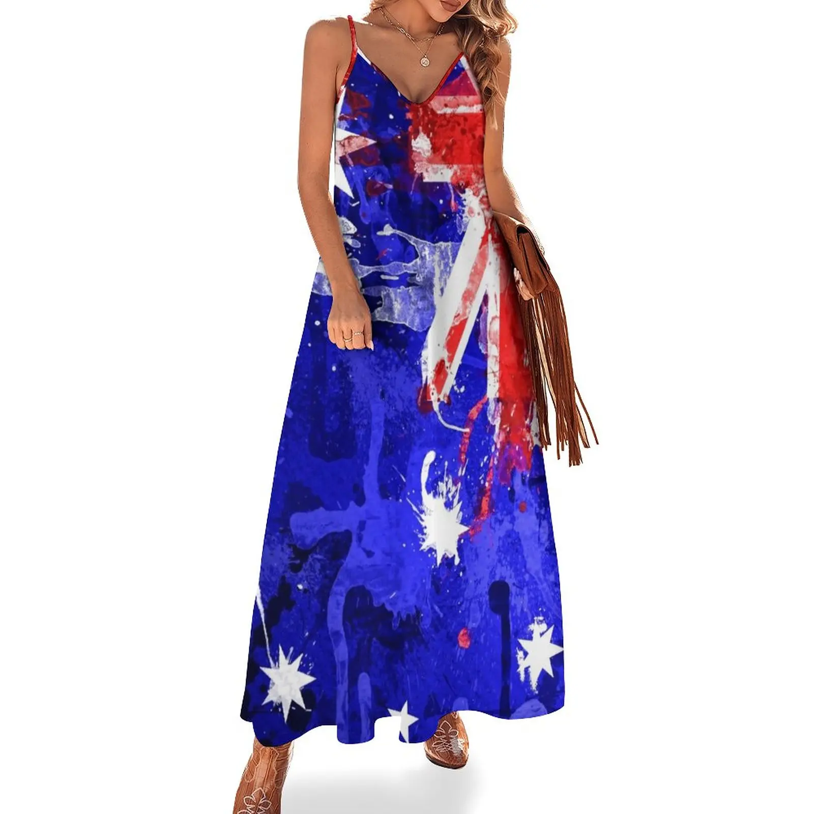 Australian Flag Graphic Design Sleeveless Dress summer dresses ladies 2023 dress dresses