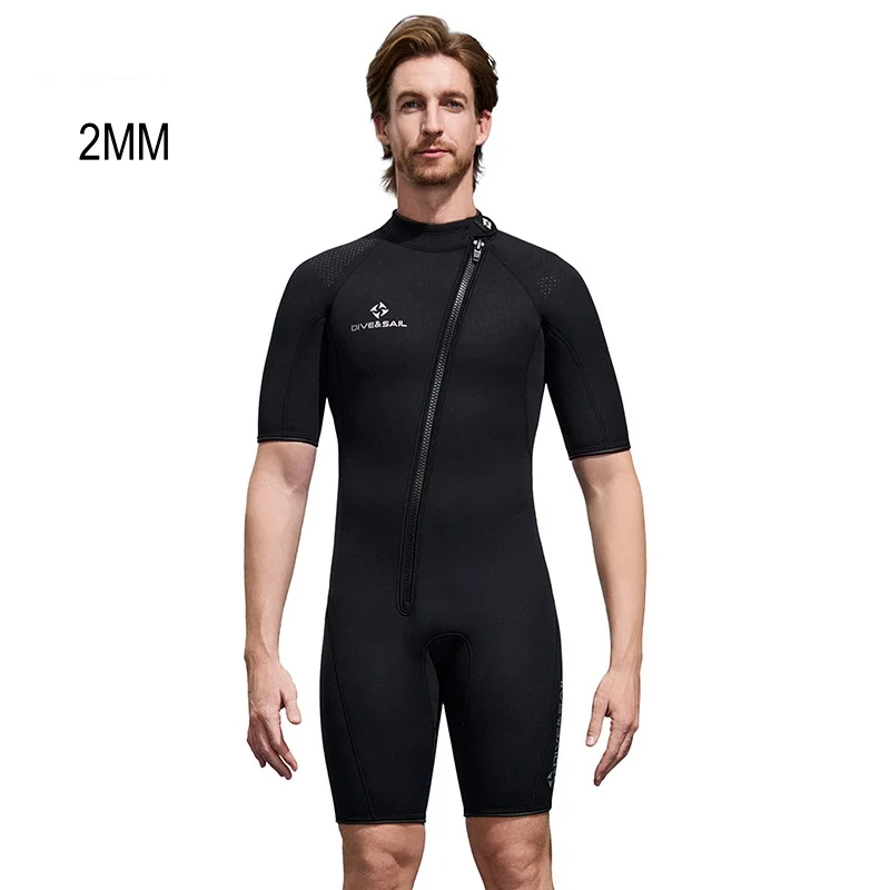

2MM Men Women Scuba Outdoor Water Sports Snorkeling Kayaking Swim Diving Suit Neoprene Short Sleeve Keep Warm Drifting WetSuit