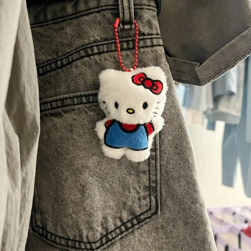 Hallo Kitty Puppe Anhänger Kawaii Sanrio niedlichen Anime Spielzeug kreative Mädchen Rucksack Puppe Anhänger Plüsch Puppe Schlüssel bund Spaß Geburtstags geschenk