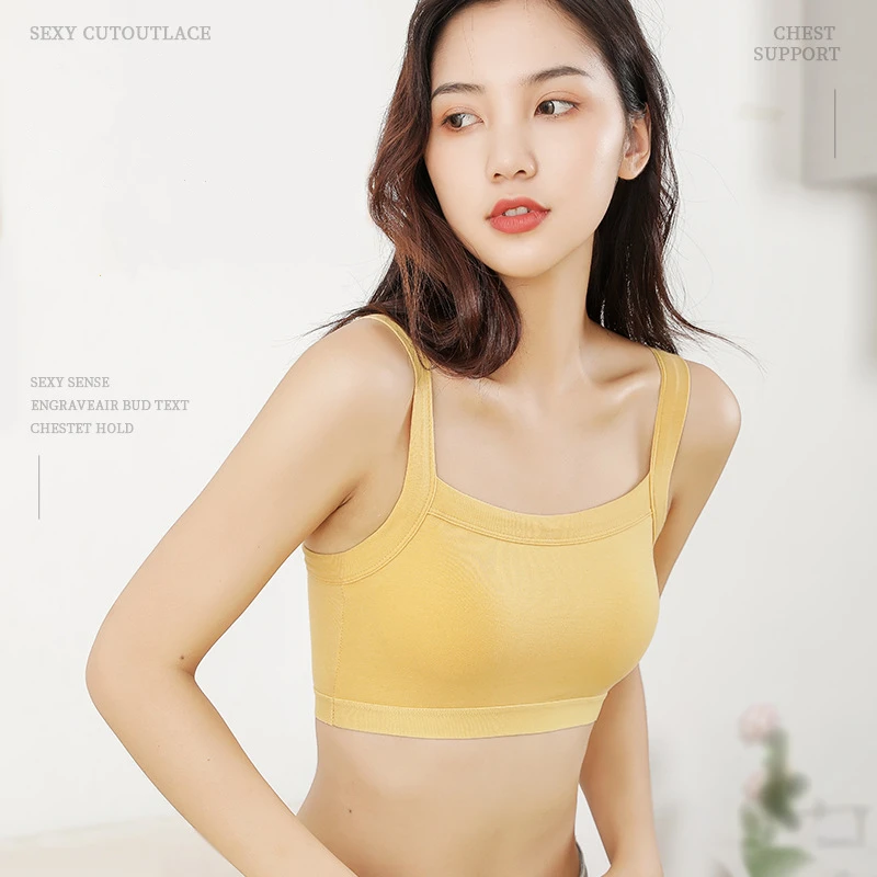 Women's Cotton Underwear Sports Seamless Bra with Wide Shoulder Straps for Side Boobs Push Up Lingerie FemaleYoga Bralette