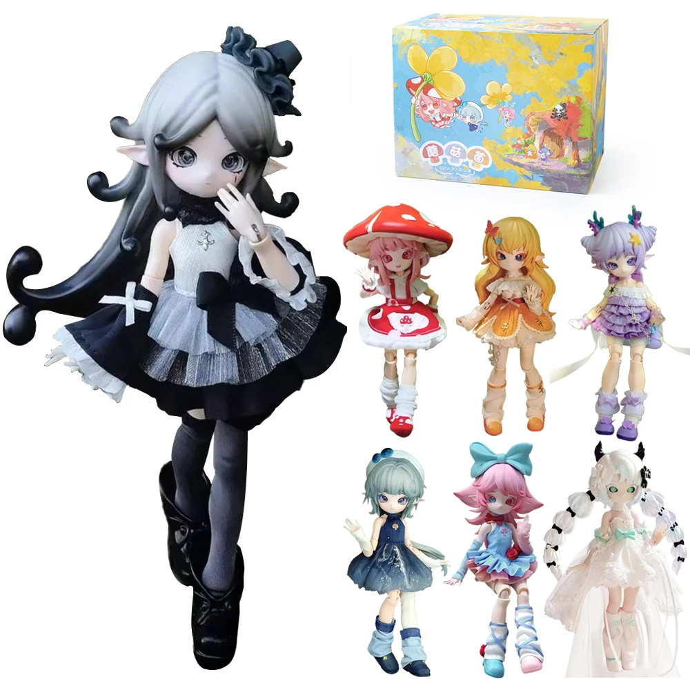 

Mushroom Mycelium 1/12 BJD Blind Box cute Movable Joint Doll Surprise Box Anime Figure Collectible Trendy Toy Holiday Girl Gift