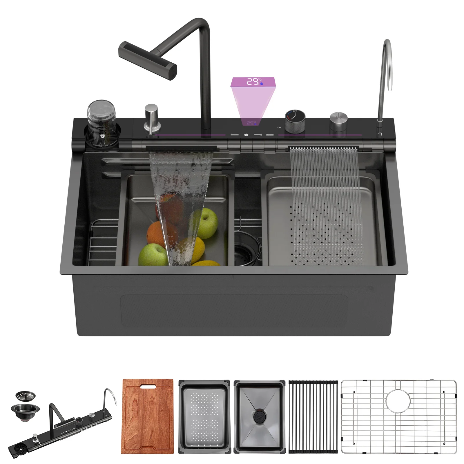 Modern Multi-functional Undermount Stainless Sink Sarlai Group