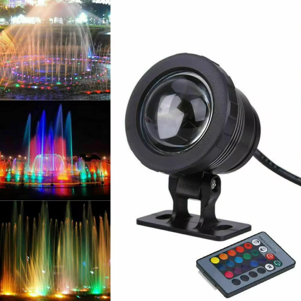 

Водонепроницаемый RGB LED прожектор для подводного освещения фонтанов, прудов, аквариумов, сада, улицы, AC/DC 12В 110В 220В 15Вт