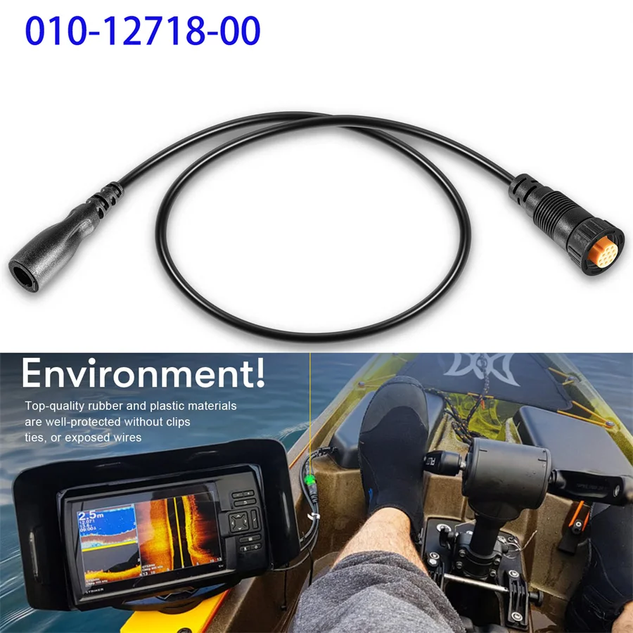 Adaptador de transductor Garmin ECHOMAP Chirp, Plus, Ultra, Striker de 4 pines a 12 pines 010-12718-00, cable adaptador para sonda