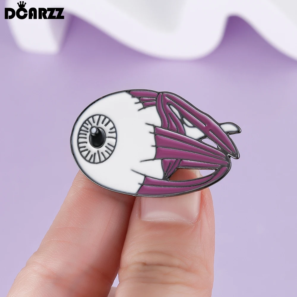 DCARZZ Funny Eye Pin Medical Ophthalmology Enamel Eyeball Brooch Jewelry for Doctor Nurse Lapel Backpack Hat Badge Accessories