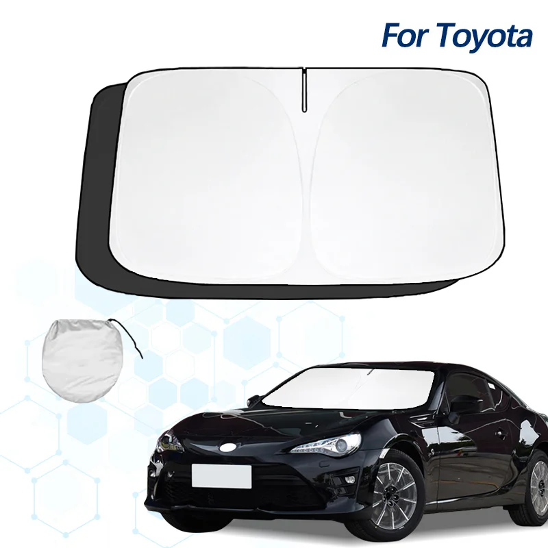 Car Windshield Sun Shade For Toyota 86 Sunshade Summer Visor Protector Foldable Blocks UV Rays Protection Accessories