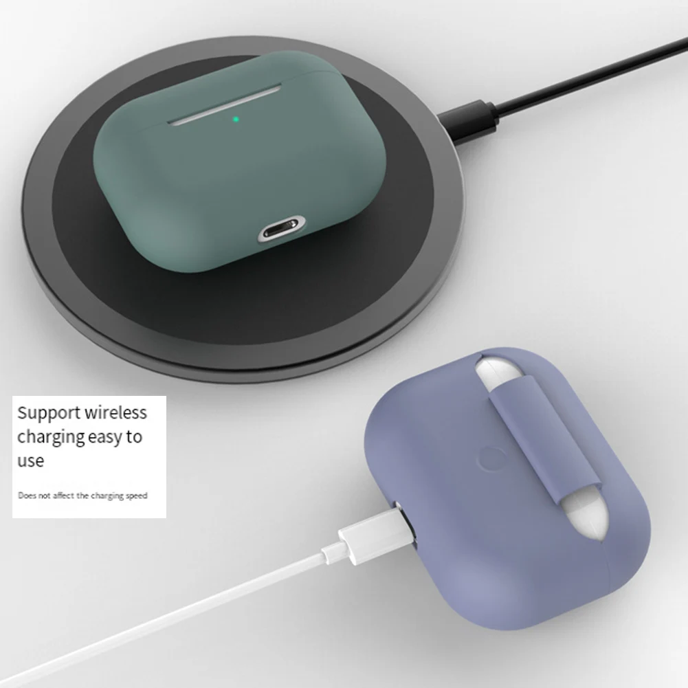 حافظة واقية من السيليكون لسماعات AirPods Pro ، حافظة سماعات الرأس ، تصميم مضاد للفقد ، تصميم إنساني