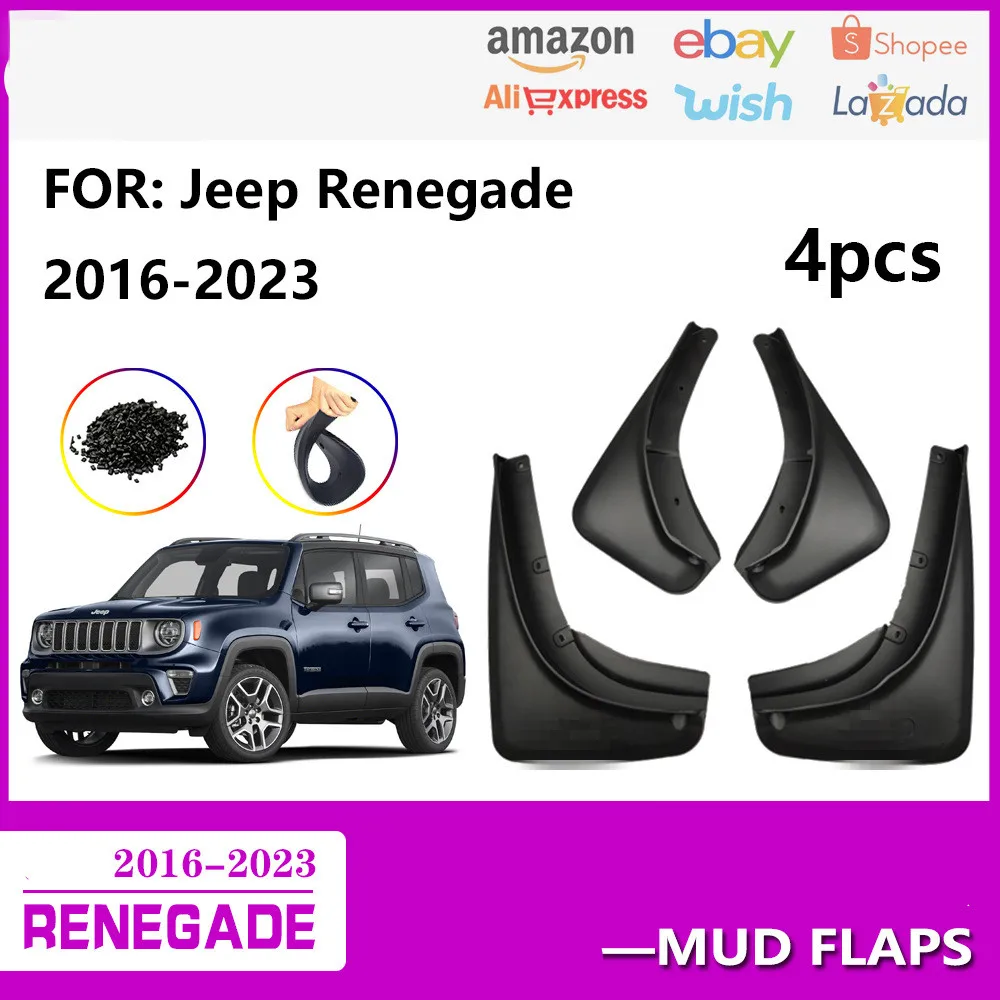 

4x внешние автомобильные брызговики, брызговики для Jeep Renegade BU 2014-2023, брызговики, брызговики для шин, аксессуары для крыльев
