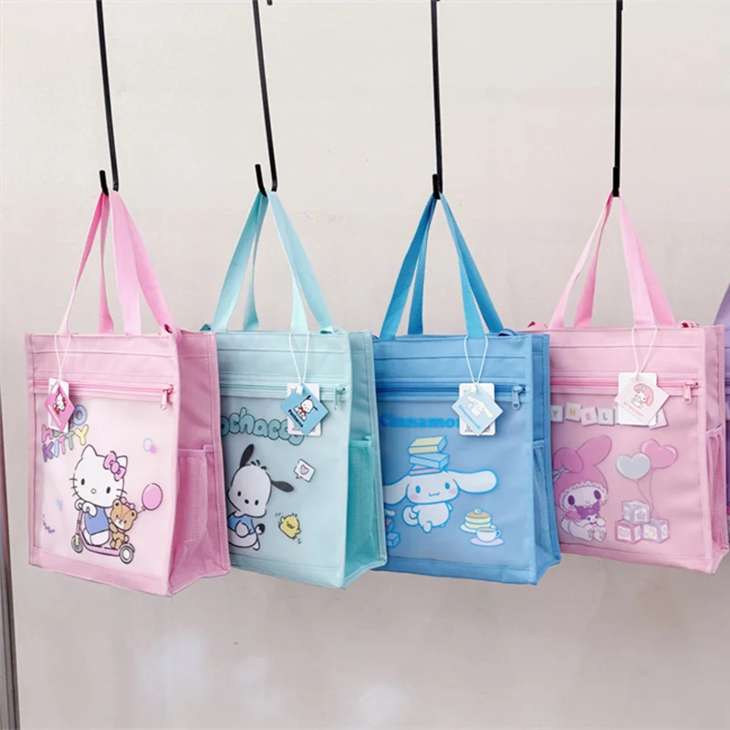 Sanrio Cinnamoroll My Melody Shoulder Bag Cartoon Kawaii Doll Leisure Large-capacity Shopping Handbag Shoulder Bag For Ladies