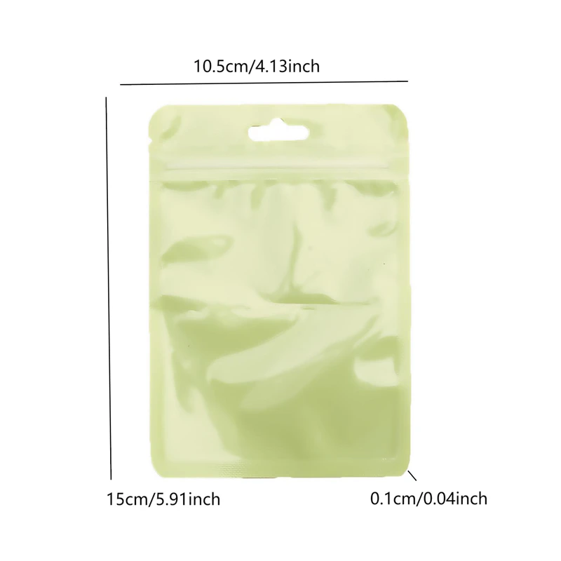 Colorful Self Sealing Bag Multifunctional Zip Lock Bag with Hang Hole Clear Plastic Tear Notch Self Seal Reusable Food Pouches