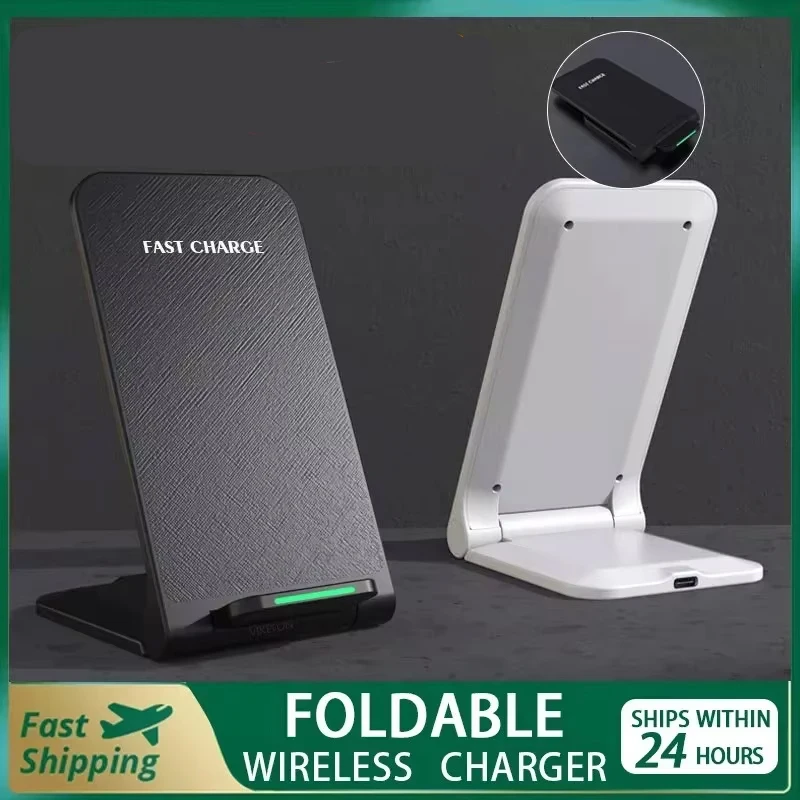 Kabelloses Schnell-Ladegerät für iPhone 17-12 ProMax11, Schnell-Ladestation für Samsung Note 20/10 S21 Ultra, Faltbar